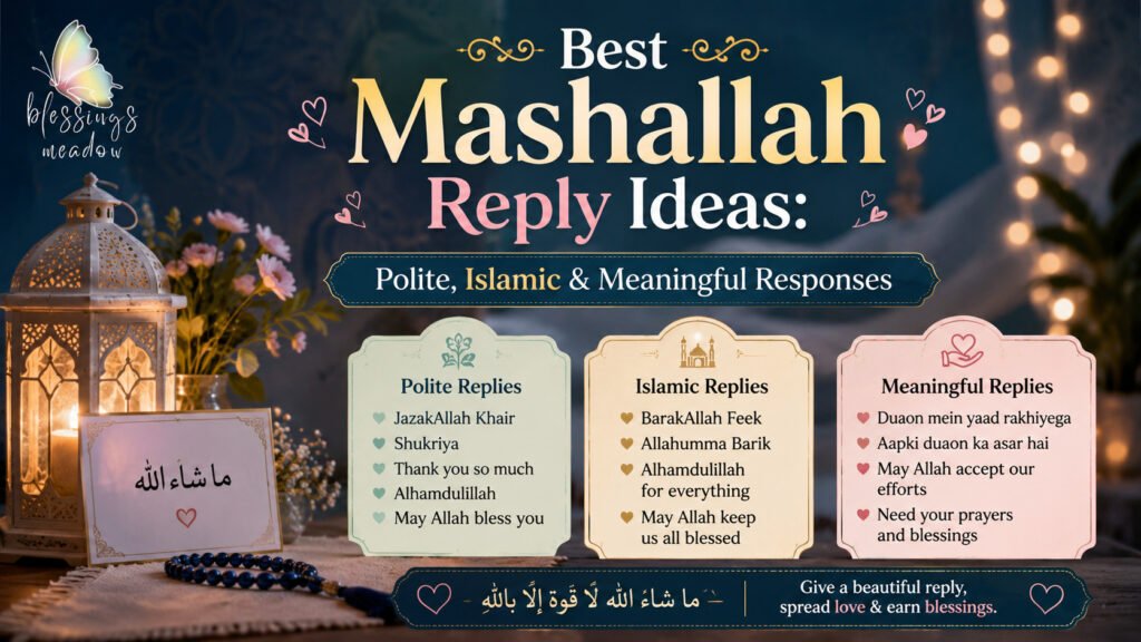 Best Mashallah Reply Ideas Polite, Islamic & Meaningful Responses