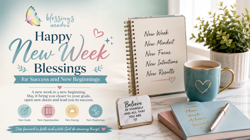 Happy New Week Blessings for Success and New Beginnings